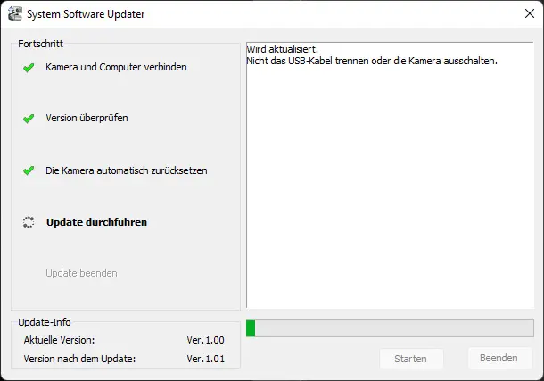 SONY Alpha IV Update