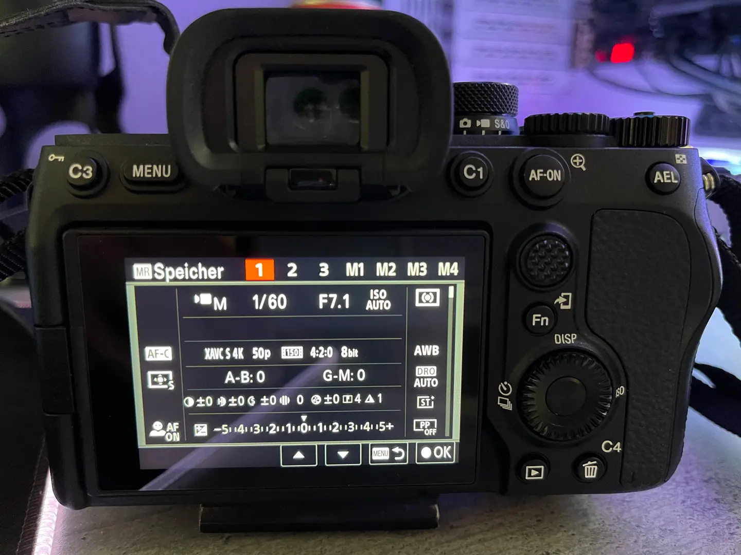 Sony Alpha IV 1 2 3 programmierbare Settings