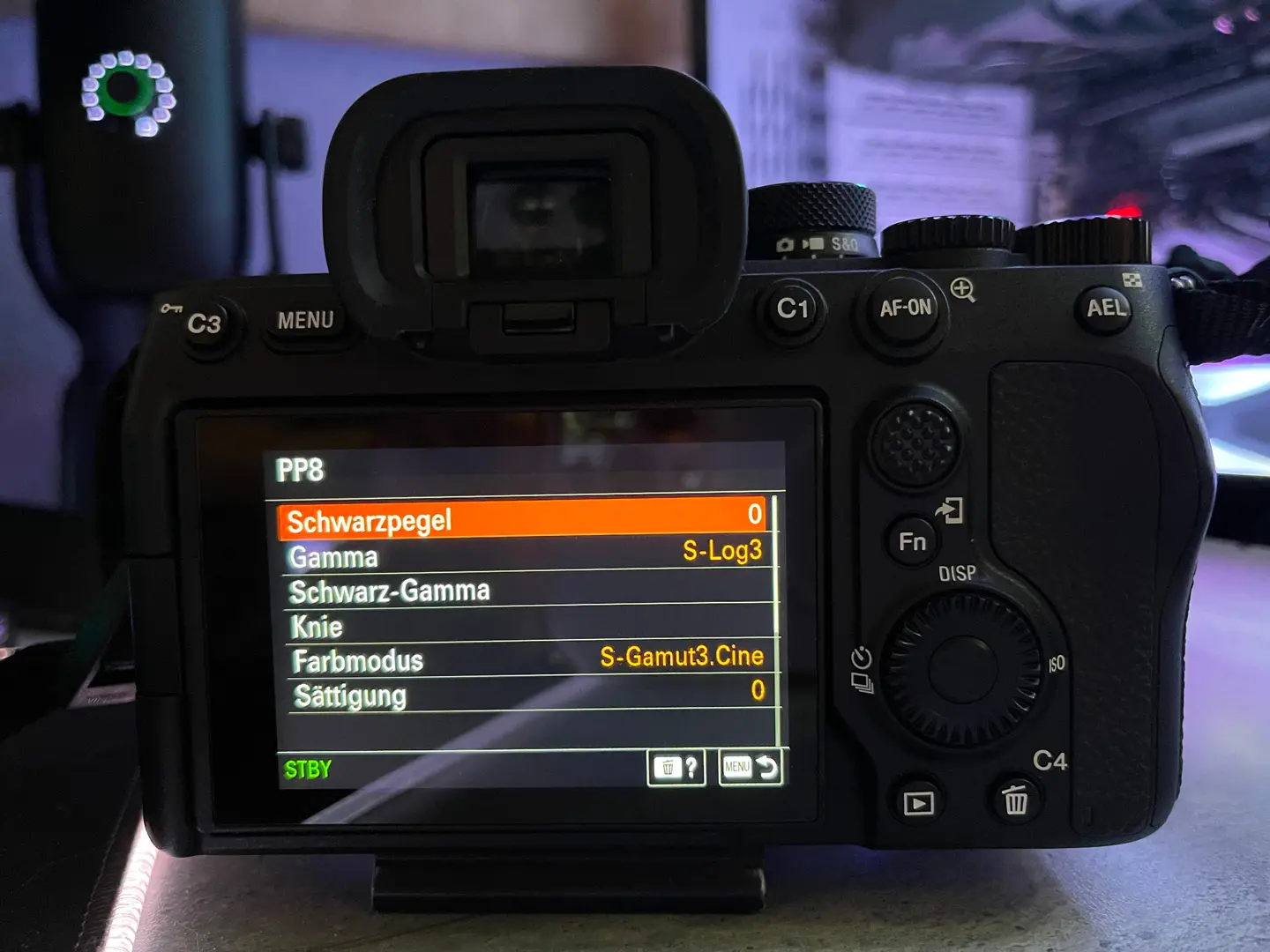 Sony S-Log3 in der Alpha 7 IV einstellen