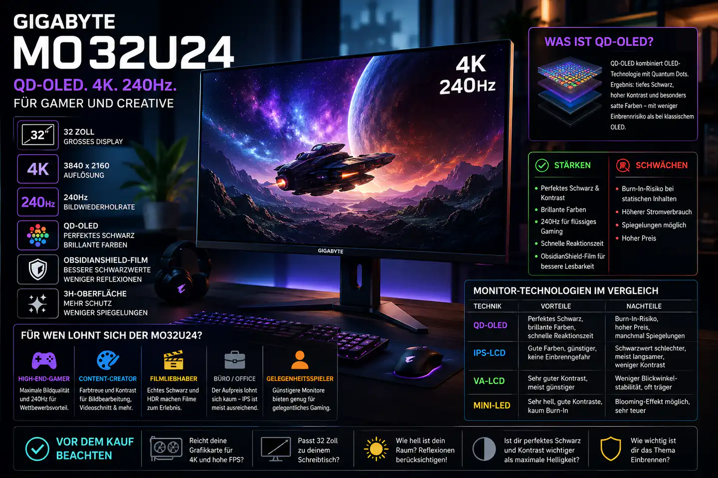 QD-OLED-Gaming-Monitore im Alltag: Was bringt der Gigabyte MO32U24 wirklich?