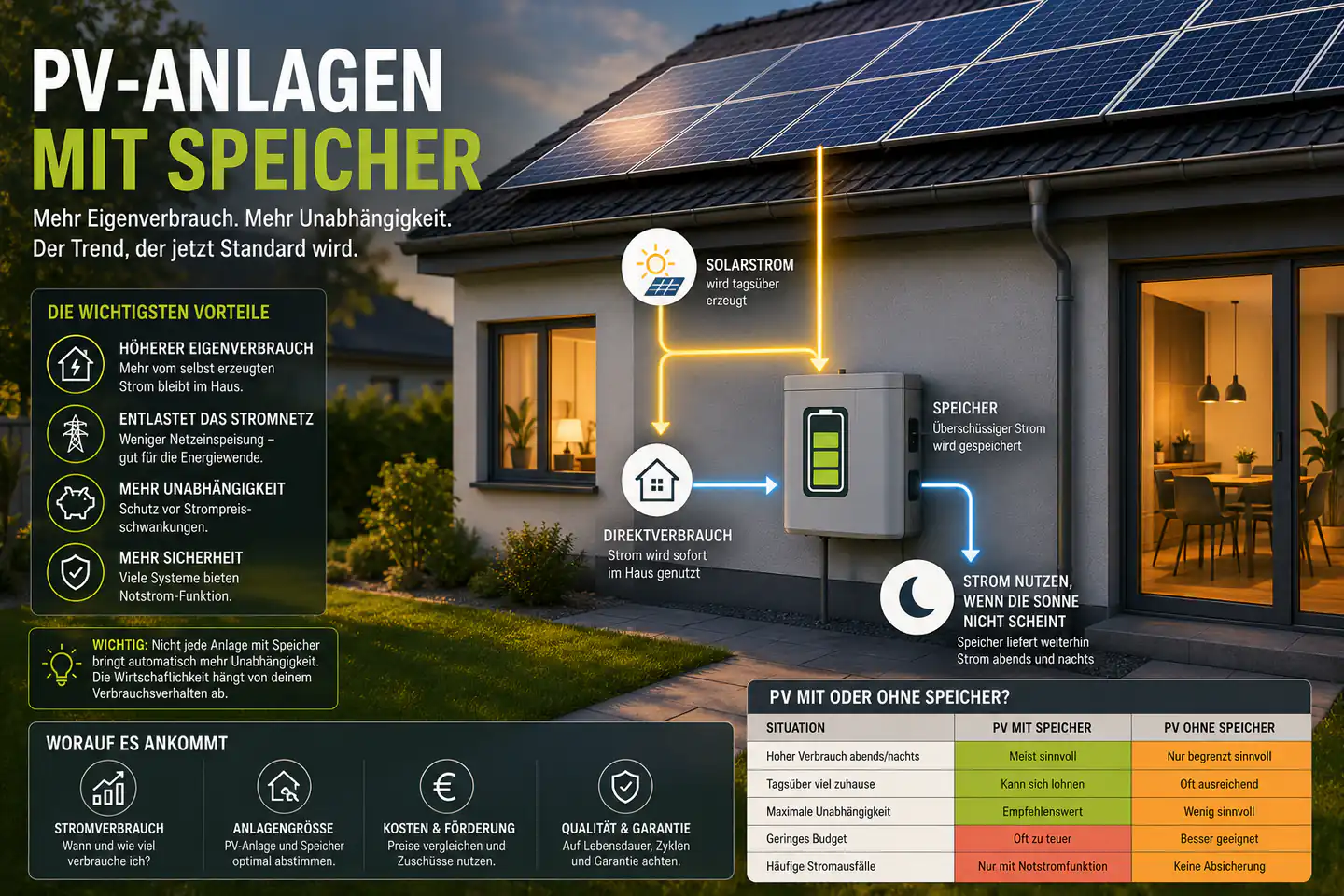 Photovoltaik mit Speicher: Warum der neue Trend wirklich zählt
