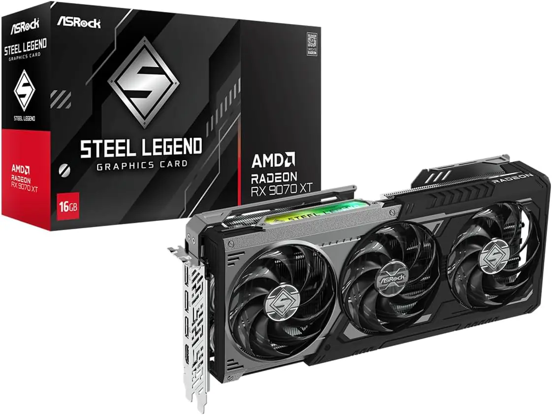 asrock rx 9070 xt steel legend dark 16gb
