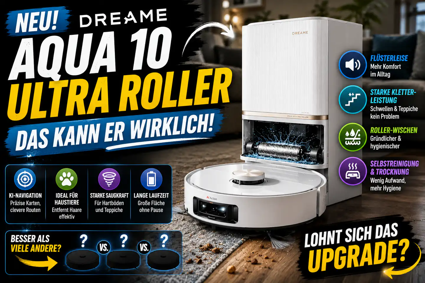 Dreame Aqua 10 Ultra Roller im Alltag: Wo Saugroboter heute wirklich überzeugen – und wo nicht