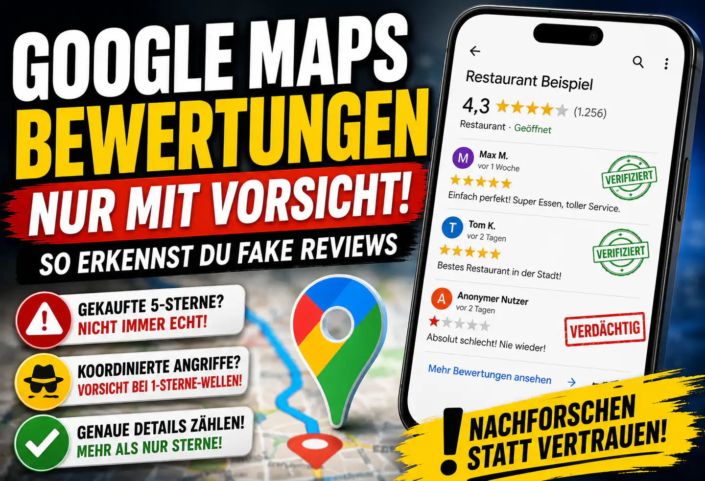 Google-Maps-Bewertungen sind kein verlässlicher Kompass mehr