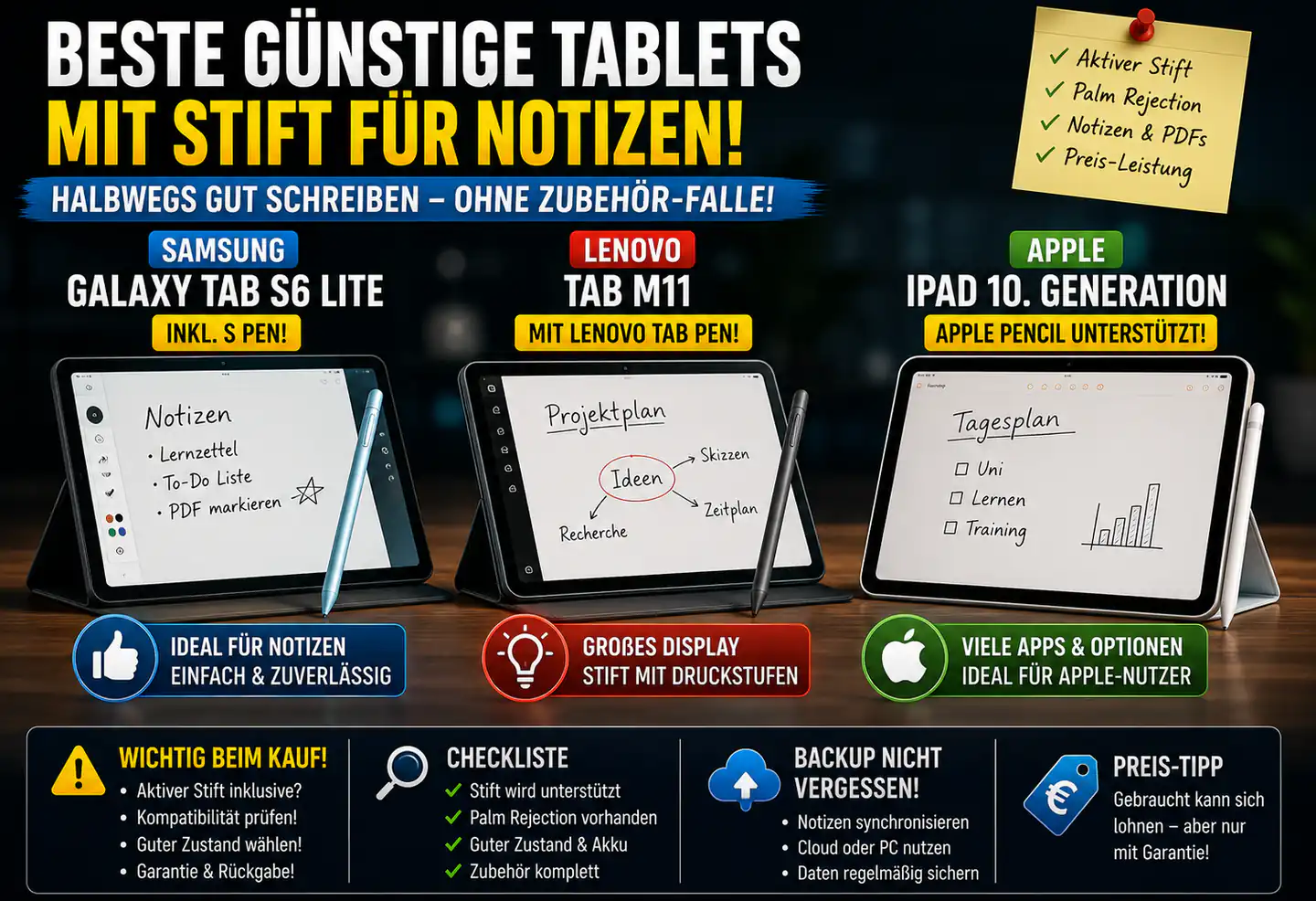 Günstiges Tablet mit gutem Stift: Diese Optionen sind wirklich sinnvoll