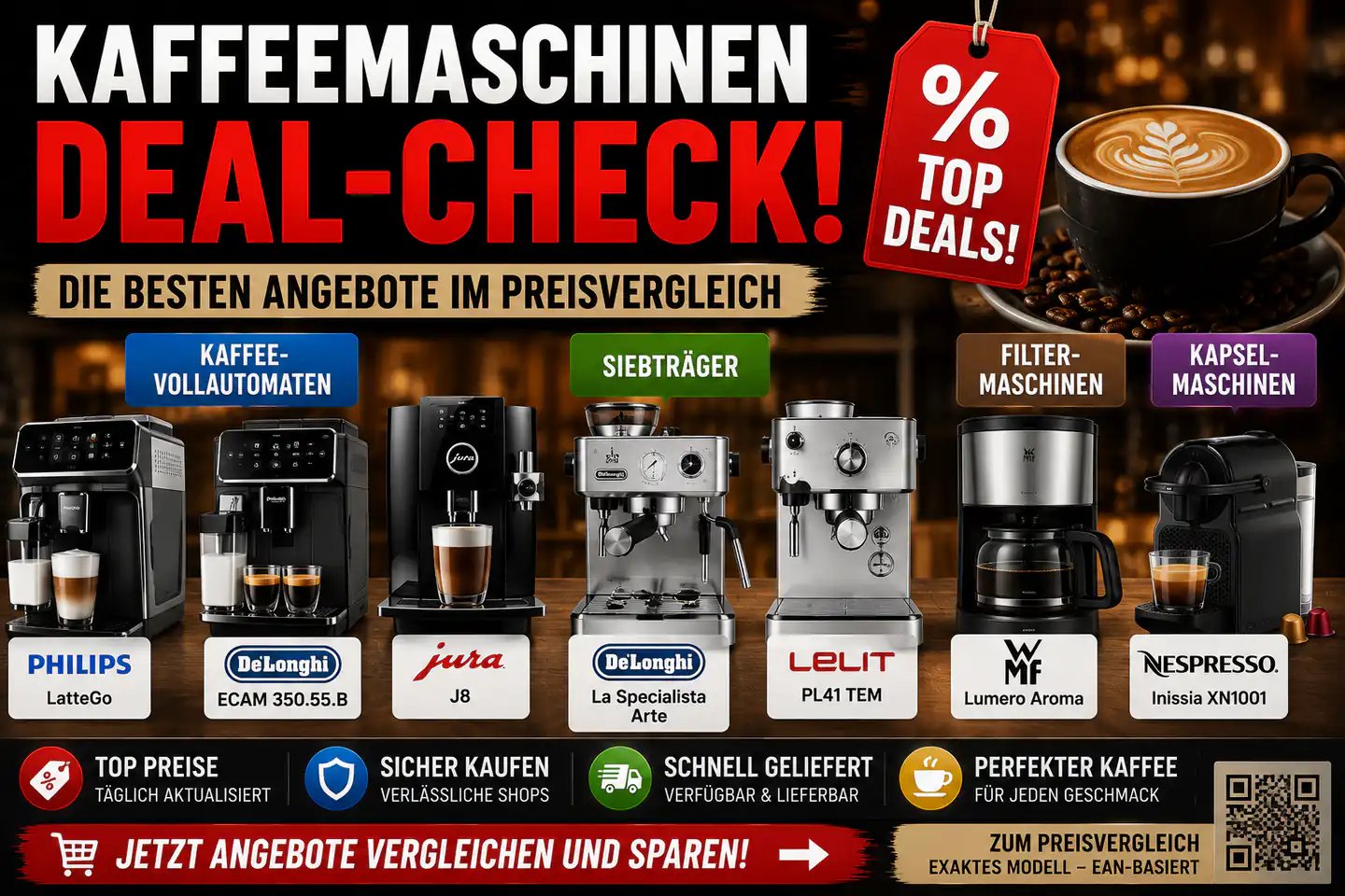 Kaffeemaschinen-Angebote: 16 Deals mit persönlicher Empfehlung
