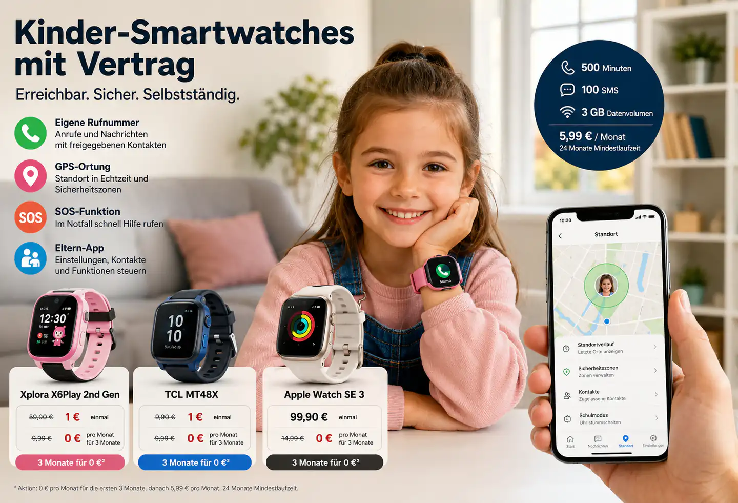Kinder-Smartwatches mit Vertrag: Wie viel Freiheit und Sicherheit bringen sie wirklich?