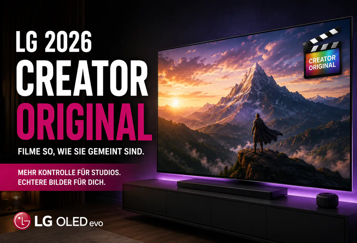 LG Creator Original für OLED-evo-TVs: Warum der neue Bildmodus mehr als Filmmaker Mode sein soll