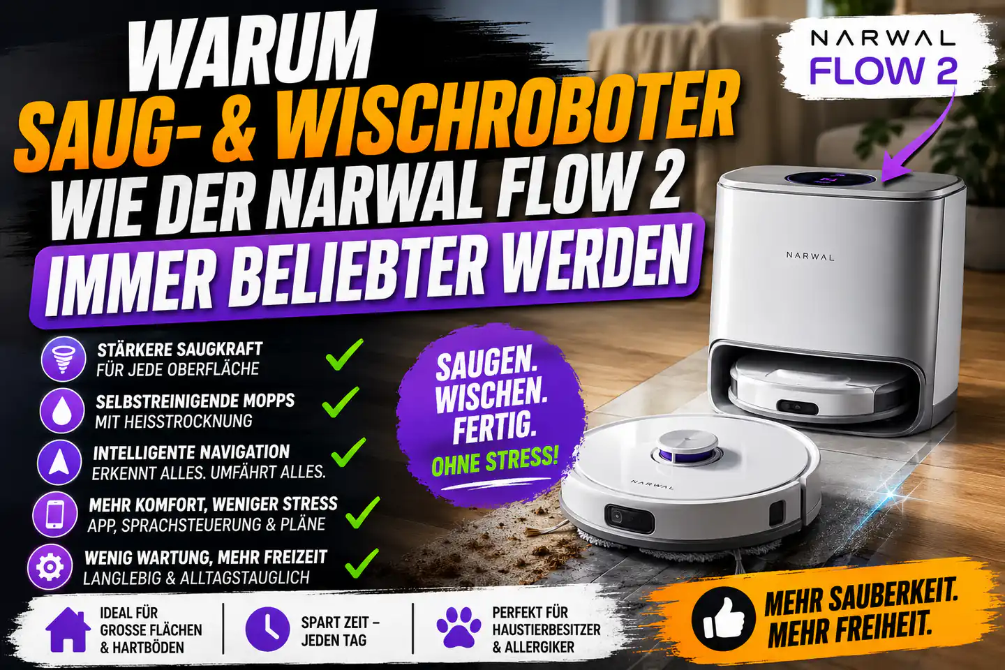 Narwal Flow 2 im Alltag: Lohnt sich der neue Saug- und Wischroboter wirklich?