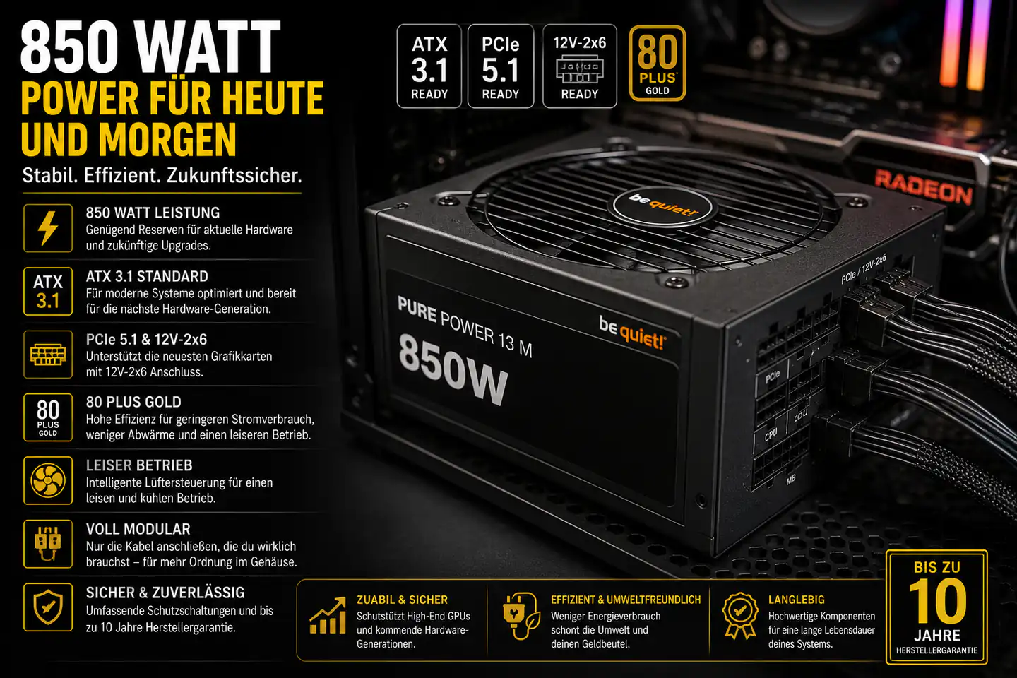 Netzteil Gaming PC 850 Watt