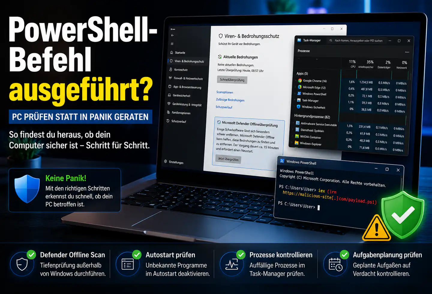 PowerShell-Befehl ausgeführt: So prüfst du deinen Windows-PC richtig