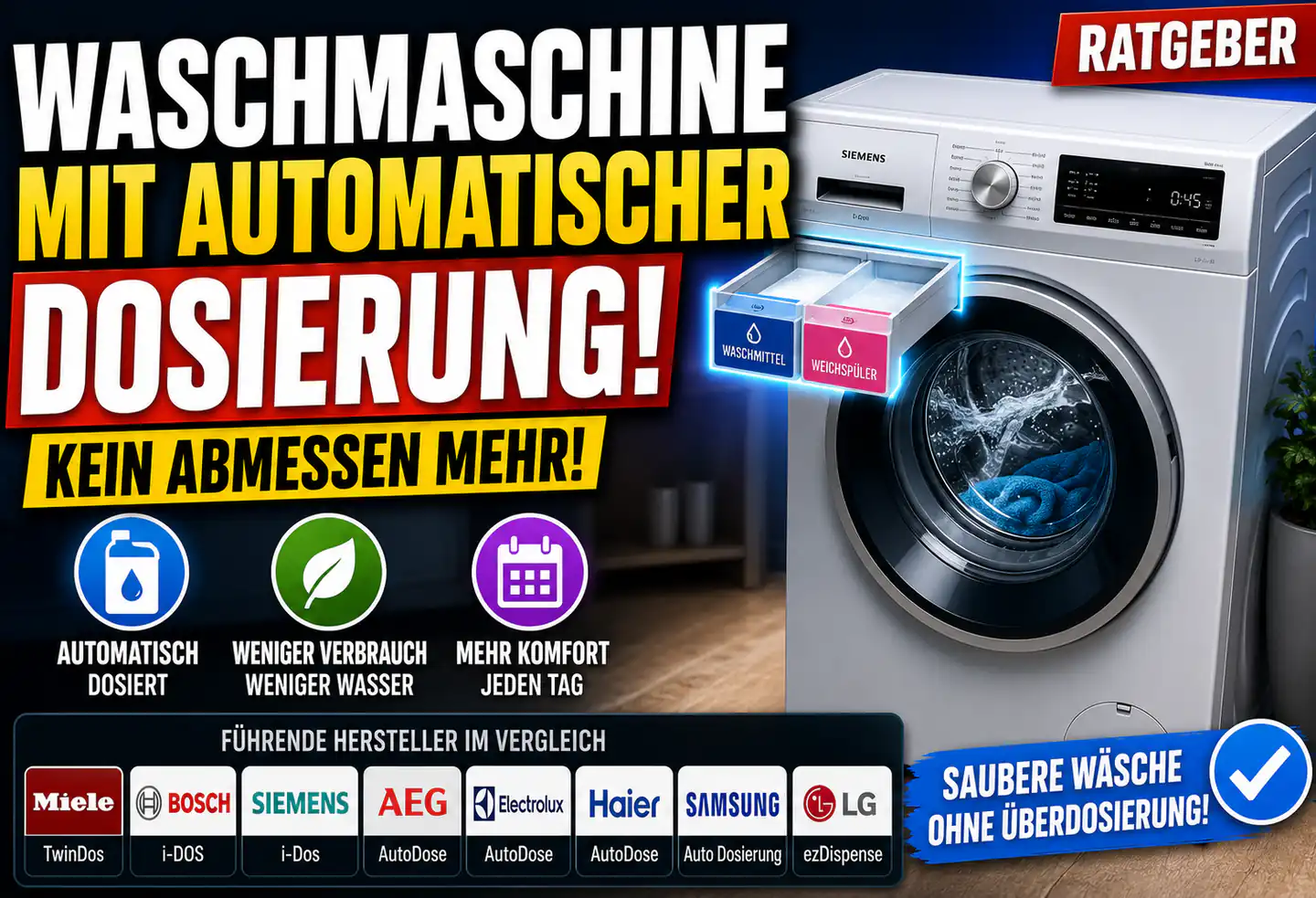 Automatische Waschmitteldosierung bei Waschmaschinen: Wie sinnvoll ist i-DOS, TwinDos und AutoDose?