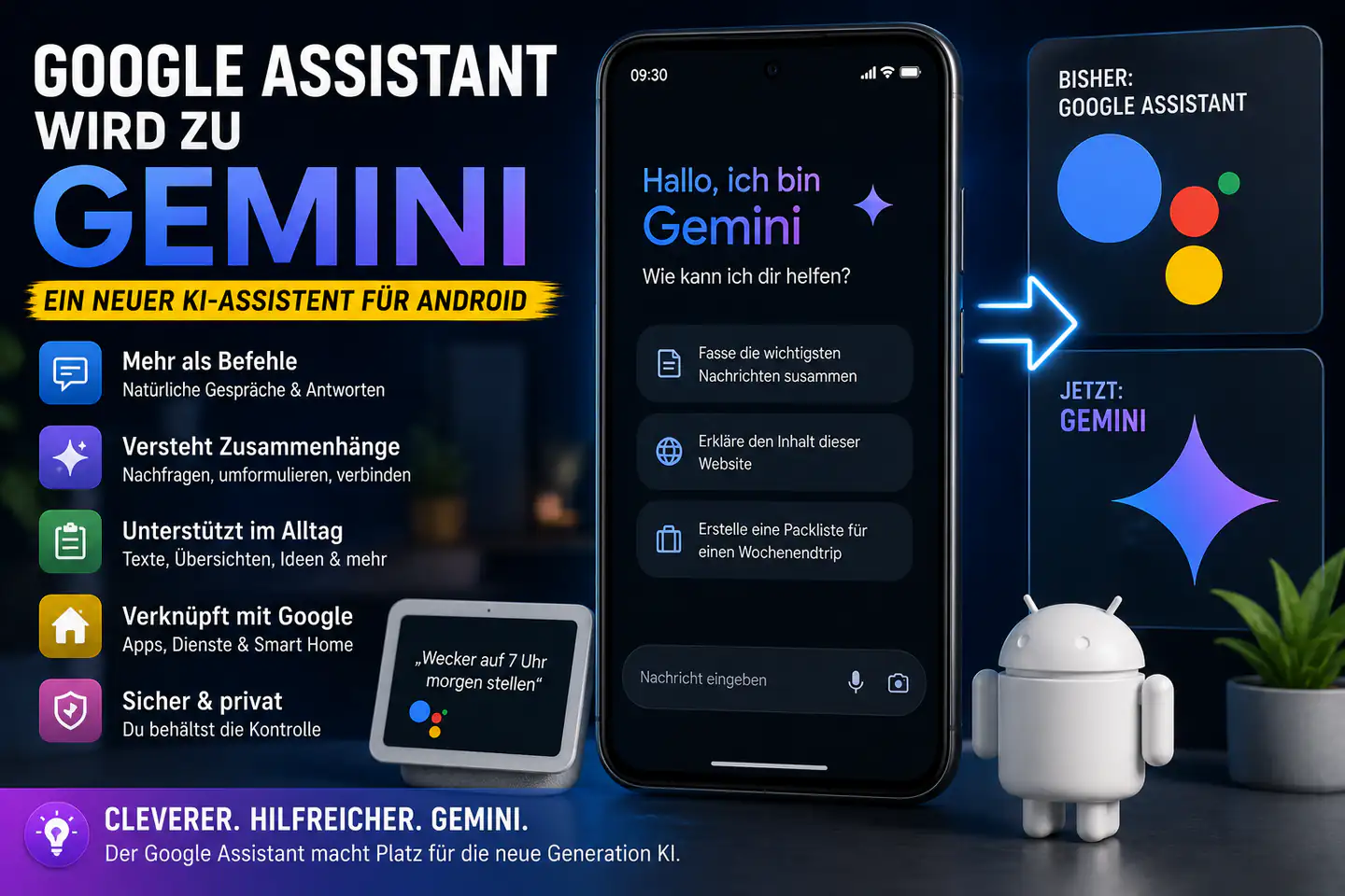 Google Assistant verschwindet von Android – was Gemini im Alltag wirklich verändert