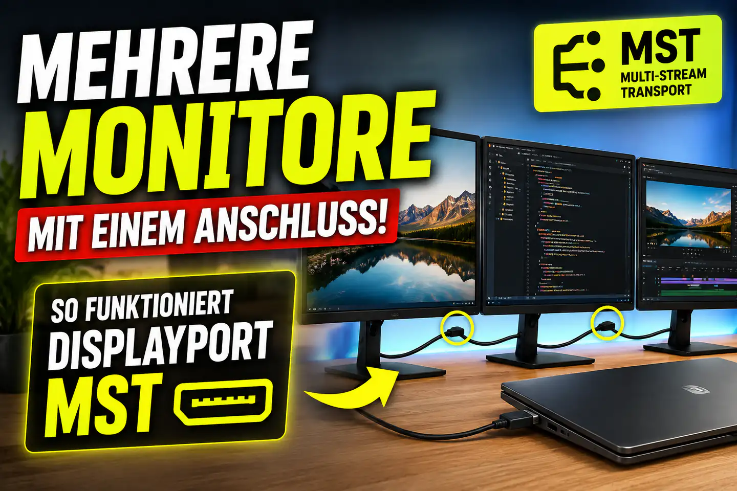 Mehrere Monitore an einem DisplayPort-Anschluss: So funktioniert die Daisy Chain