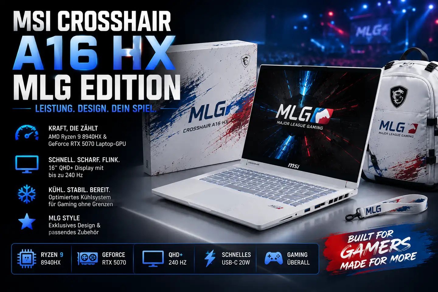 MSI Crosshair A16 HX MLG Edition: Viel Gaming-Leistung, aber nicht für jeden