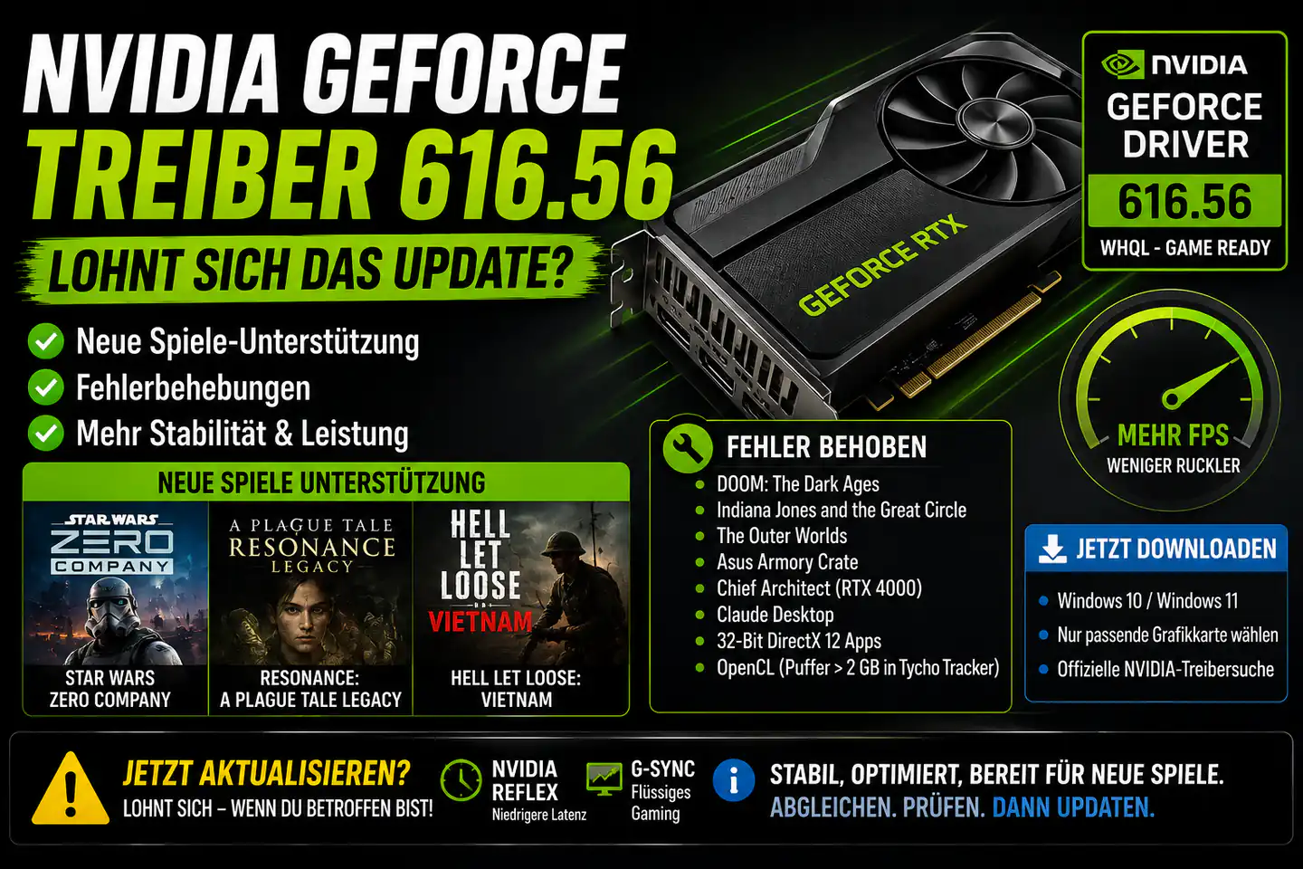 Nvidia GeForce Treiber 616.56: Was das Update wirklich bringt und worauf du achten solltest