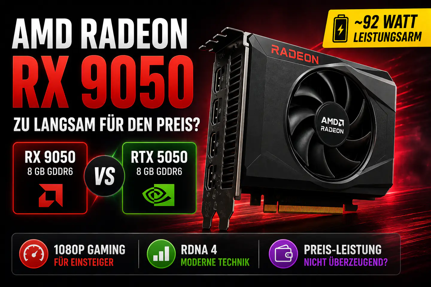 AMD Radeon RX 9050: Günstiger Einstieg, aber mit deutlichen Grenzen