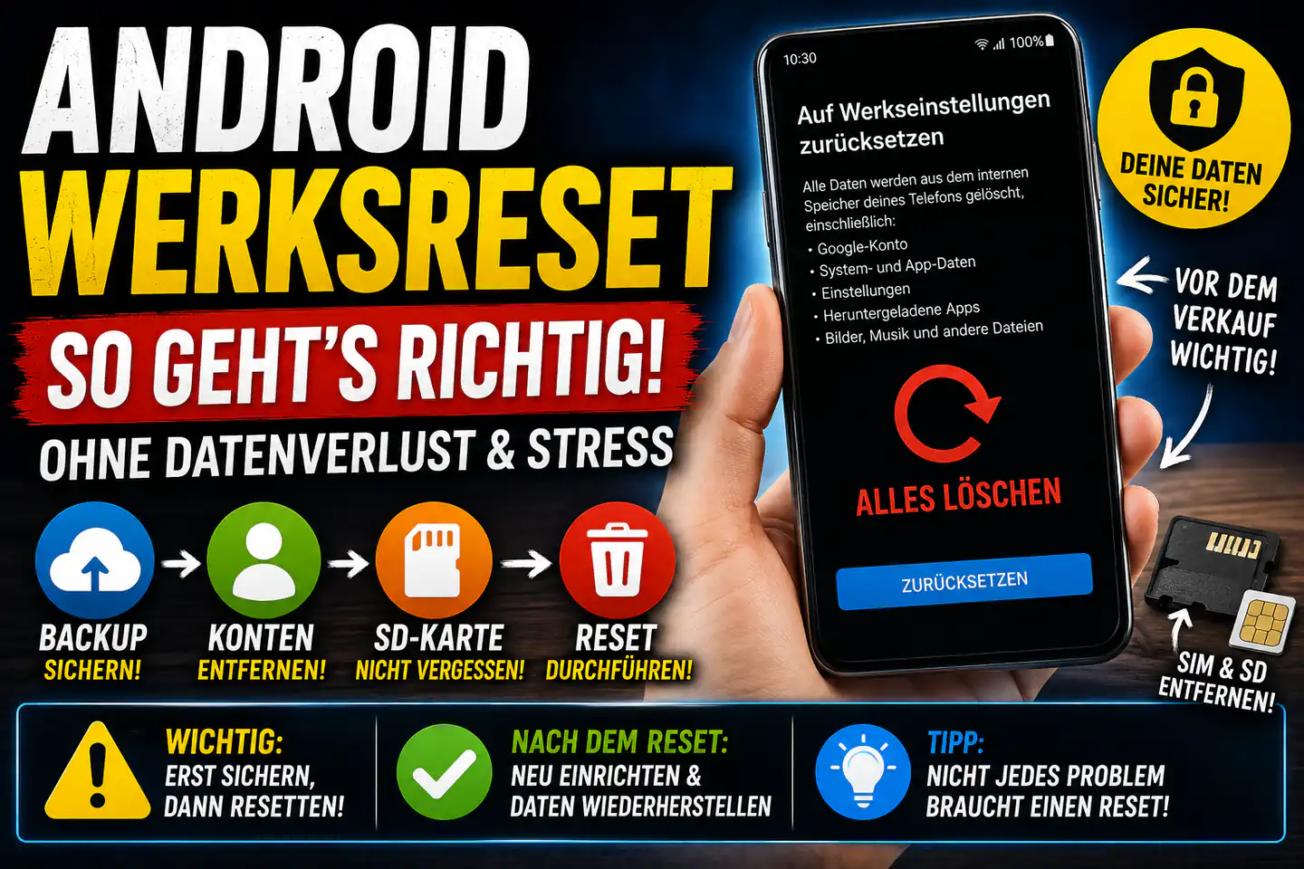 Android zurücksetzen: So löschst du Daten sicher und startest sauber neu