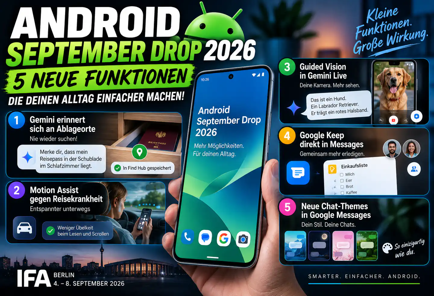 Fünf neue Android-Funktionen, die im Alltag wirklich helfen können