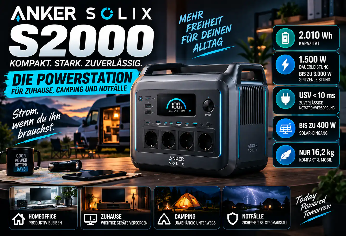 Anker SOLIX S2000: Kompakte 2-kWh-Powerstation mit einem wichtigen Haken
