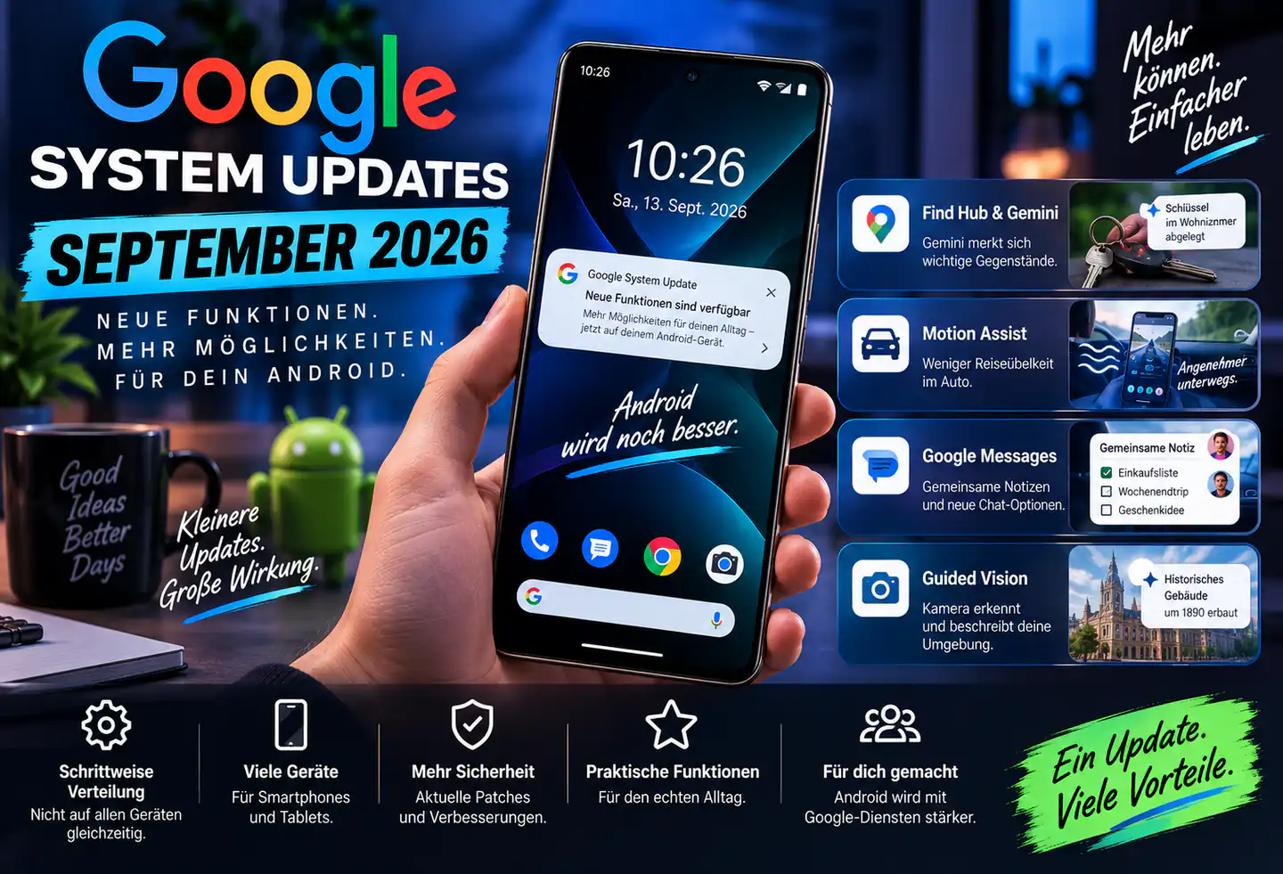 Google System Updates im September 2026: Diese Android-Neuerungen kommen wirklich an
