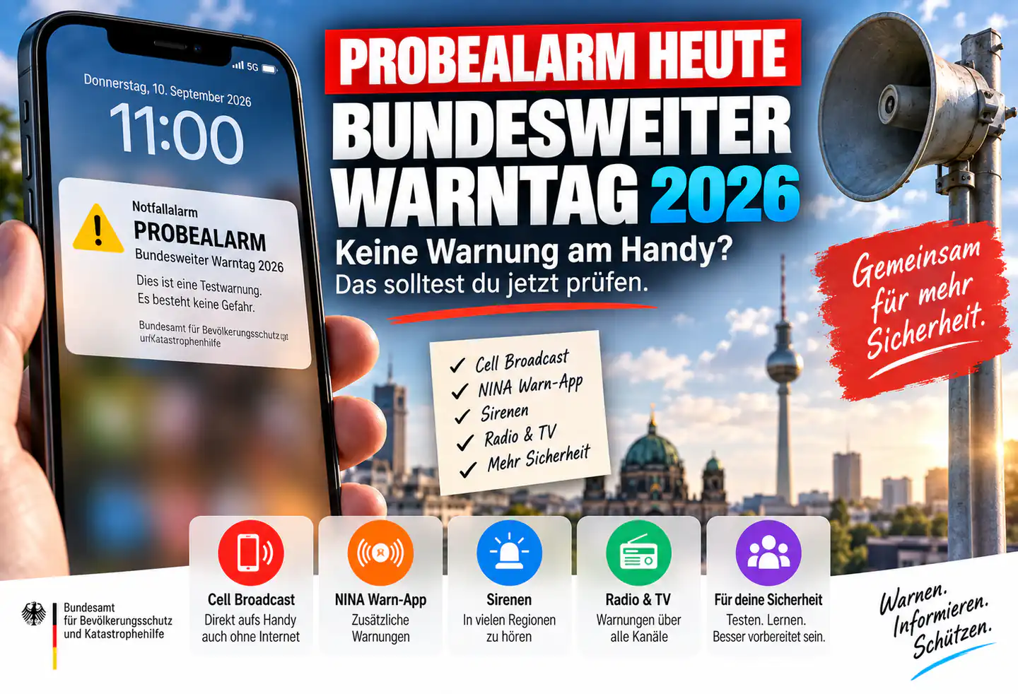 Probealarm heute: Keine Warnung am Handy? Das solltest du jetzt prüfen