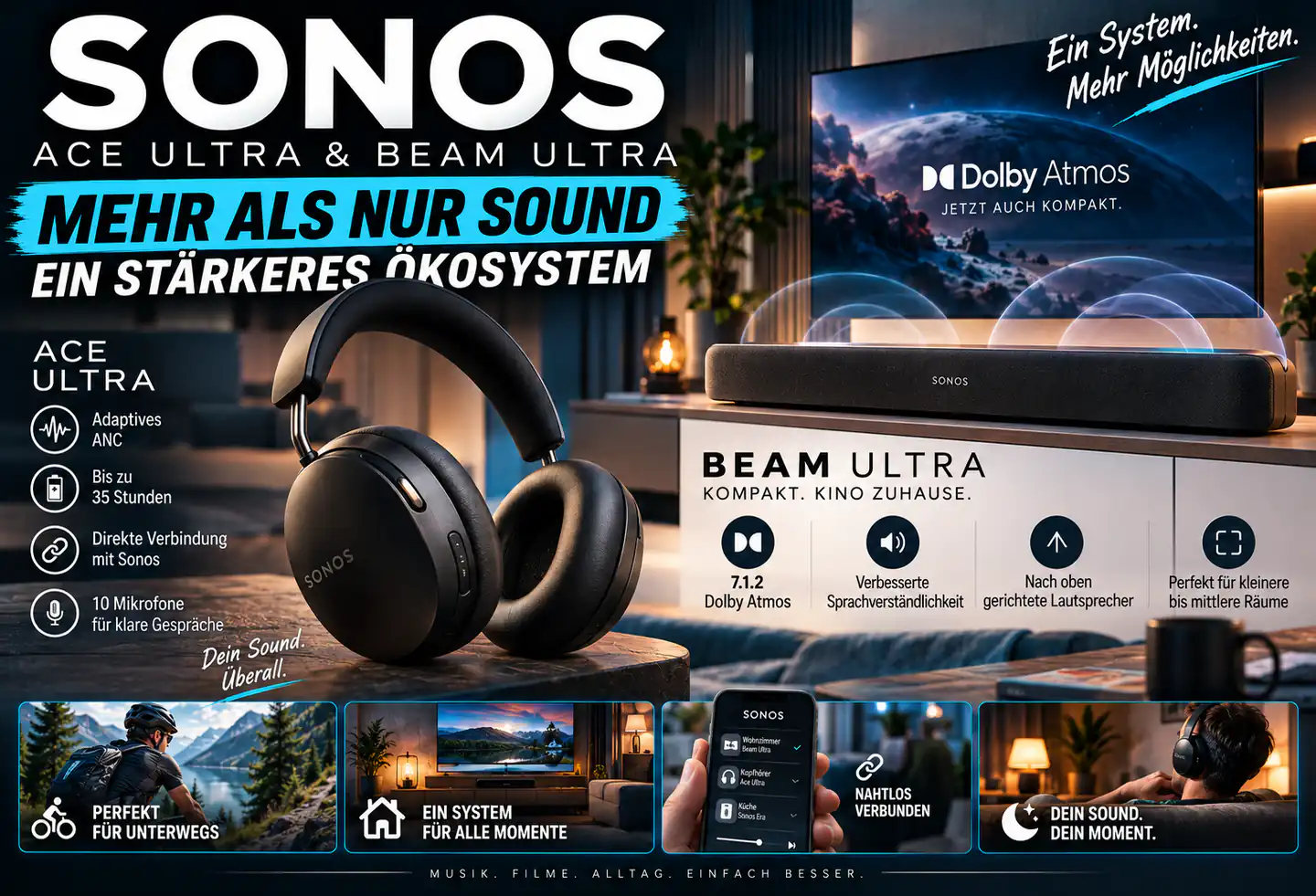 Sonos Ace Ultra und Beam Ultra: Was der Neustart im Alltag wirklich bringt