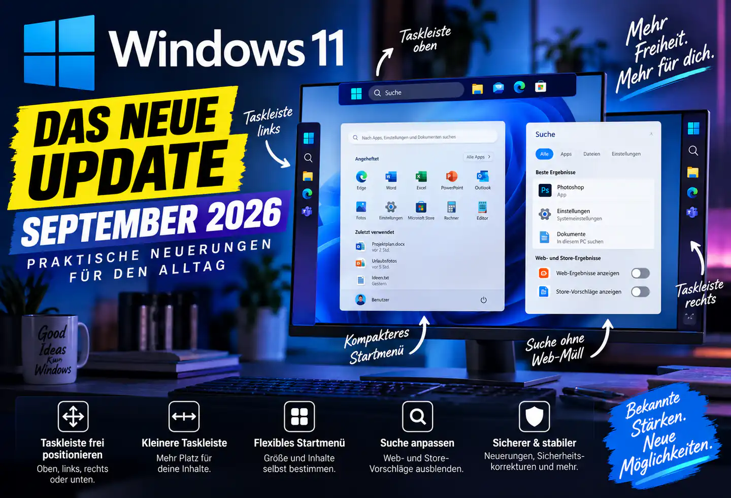 Windows 11 bekommt mehr Freiheit zurück: Diese Neuerungen sind jetzt wichtig