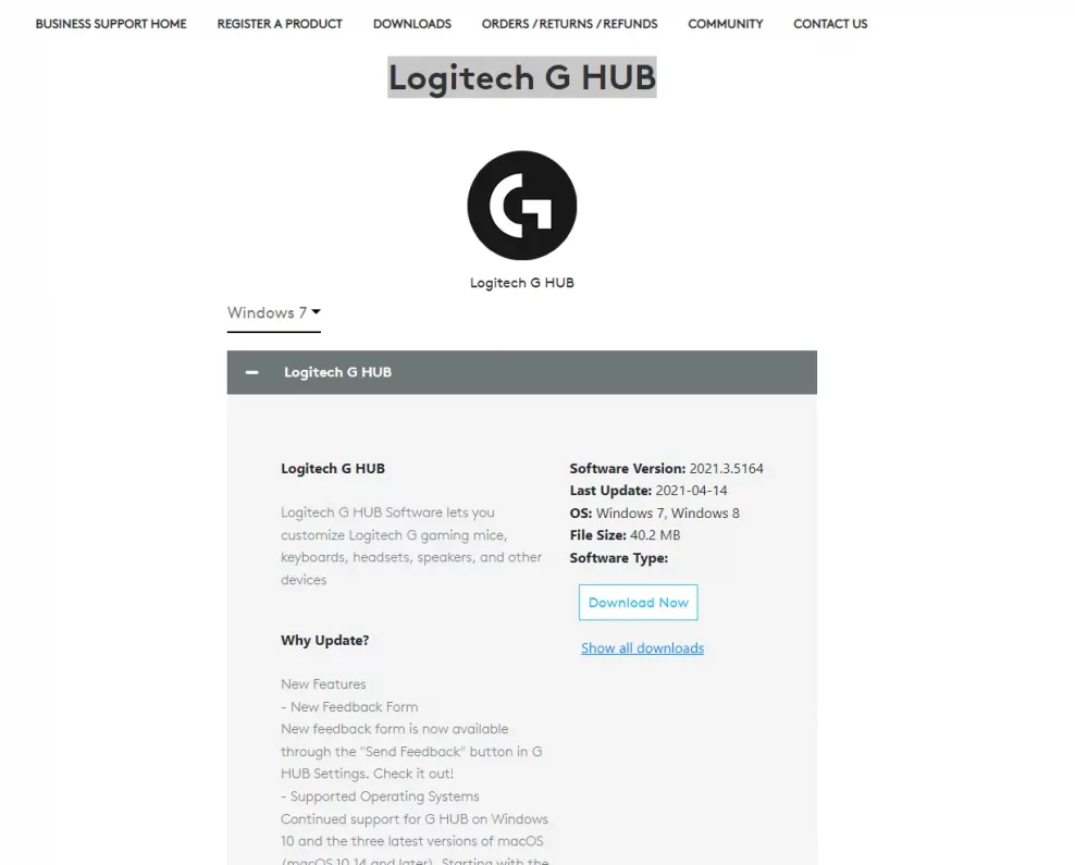 Logitech G Hub Windows 11 herunterladen