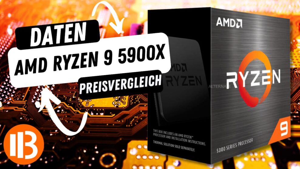 AMD Ryzen 9 5900X Gaming CPU: AM4, 12 Kerne 24 Threads, 4.8 GHz Boost