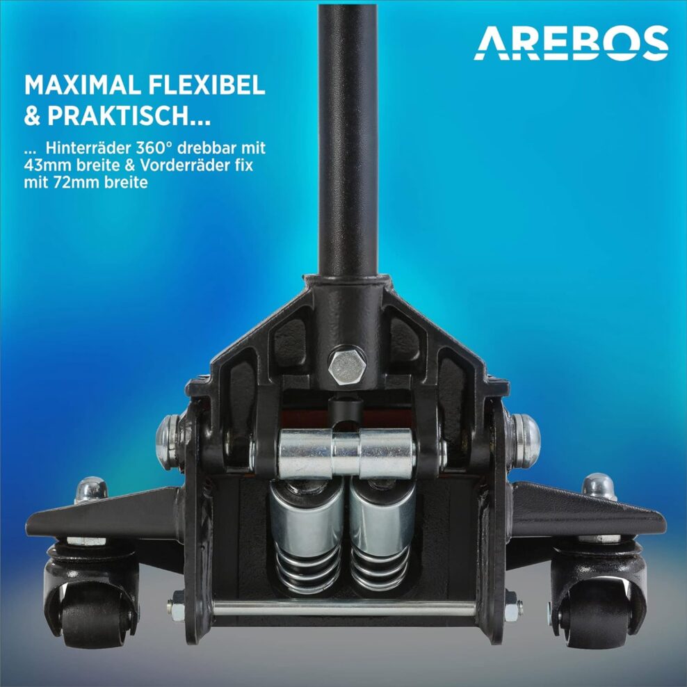 Arebos 3T Hydraulischer Wagenheber: Doppelkolben 85-500mm