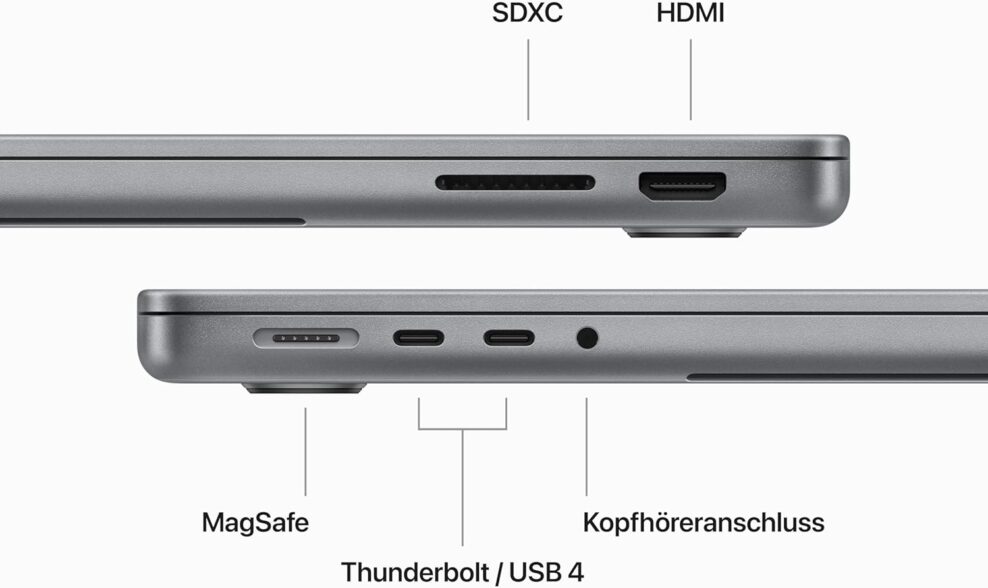 Apple 2023 MacBook Pro Laptop M3 Chip mit 8‑Core CPU, 10‑Core GPU