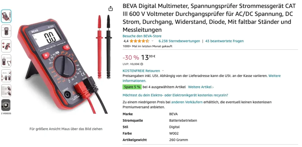 BEVA Digital Multimeter kaufen