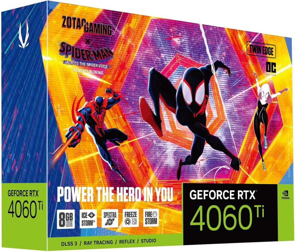 Zotac Gaming RTX 4060 Ti Twin Edge OC Spiderman Edition Grafikkarte