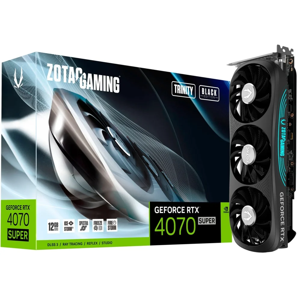 ZOTAC GeForce RTX 4070 SUPER Trinity Black Edition Gaming Grafikkarte