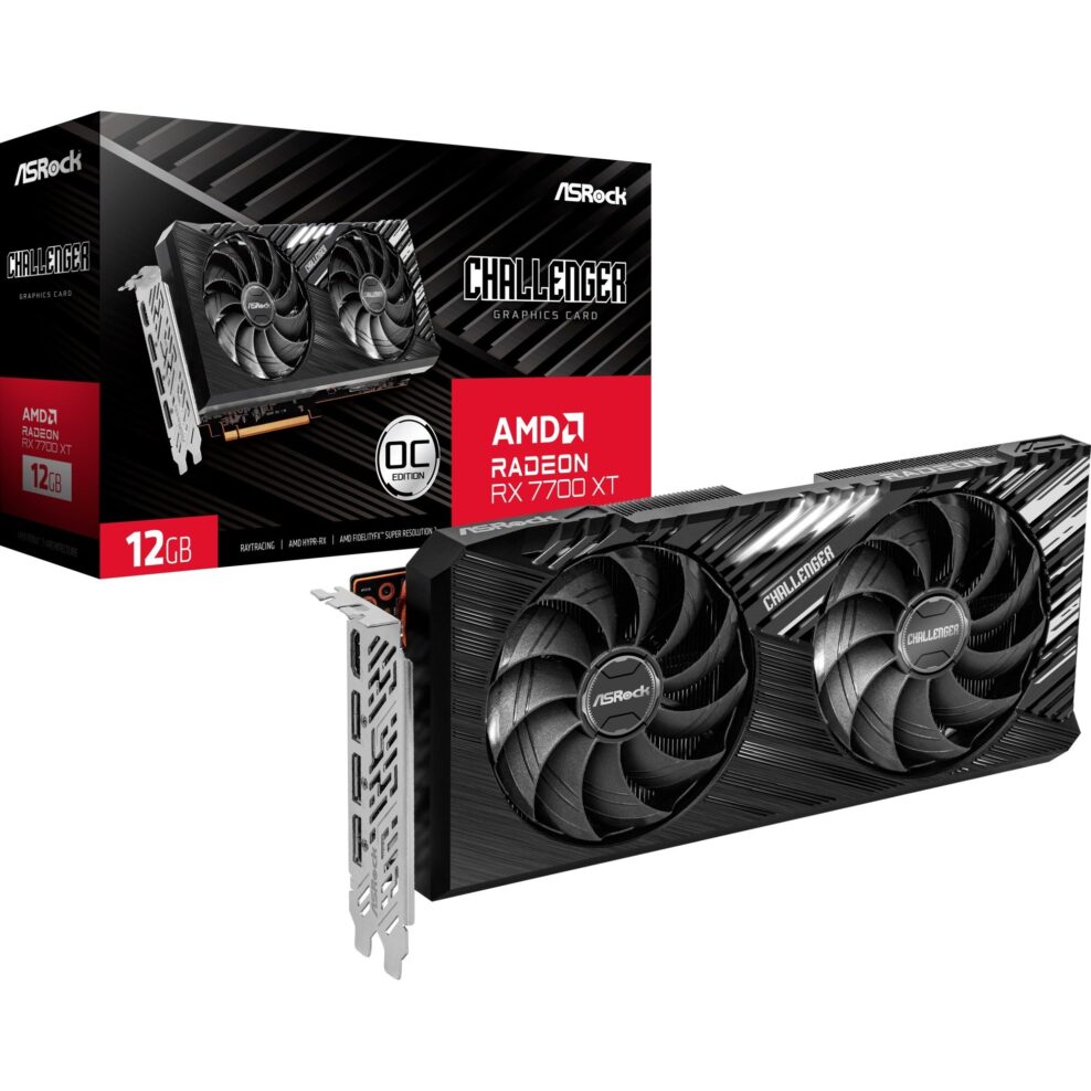 ASRock Radeon RX 7700 XT Challenger 12GB OC, Grafikkarte - 90-GA4QZZ-00UANF broschisblog