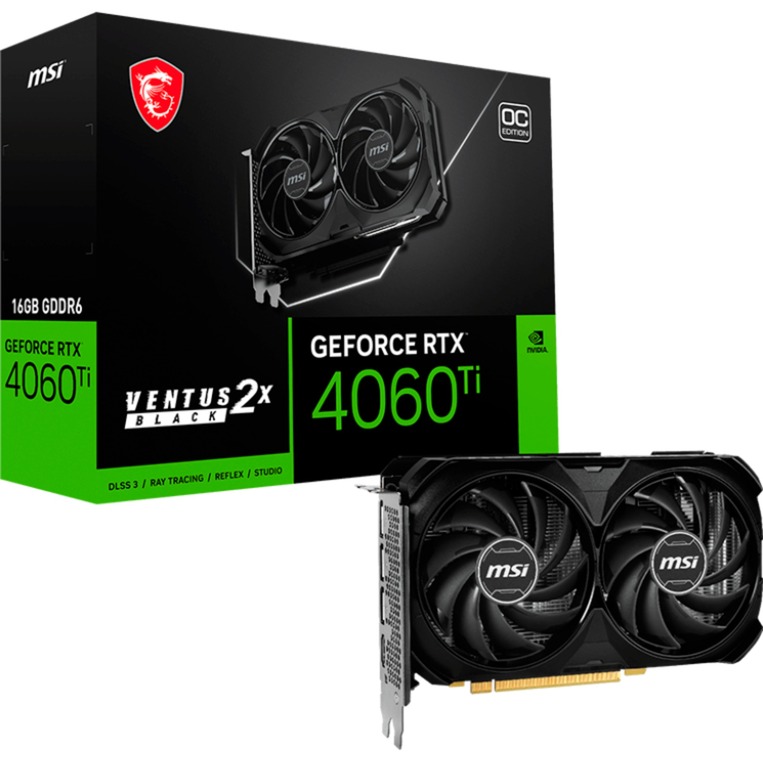 MSI GeForce RTX 4060 Ti VENTUS 2X BLACK 16G OC, Grafikkarte - V517-005R broschisblog