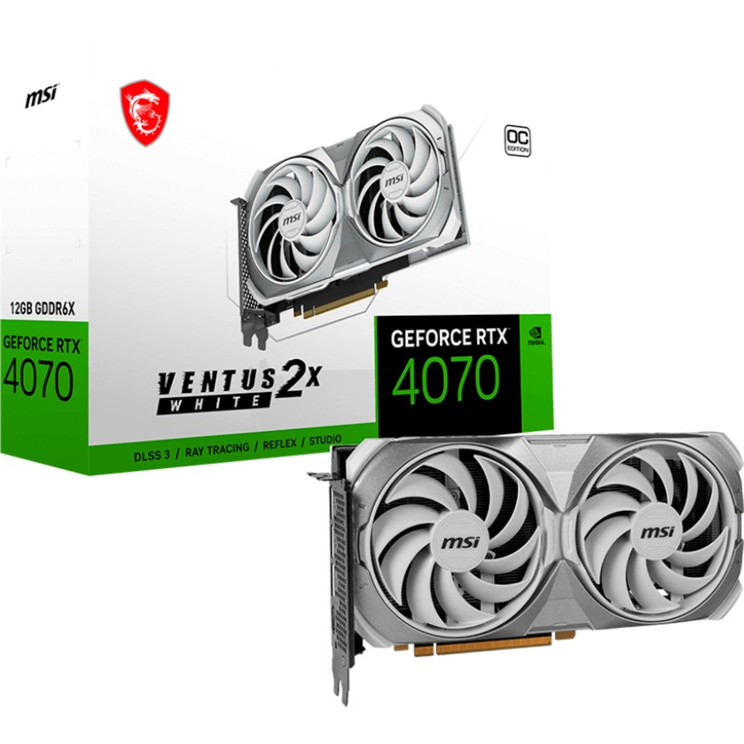 MSI GeForce RTX 4070 VENTUS 2X OC WHITE, Grafikkarte - V513-403R broschisblog