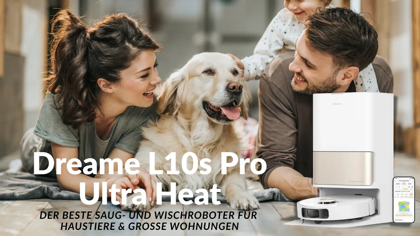 Dreame L10s Pro Ultra Heat bester Saug Wischroboter Haustiere Wohnungen
