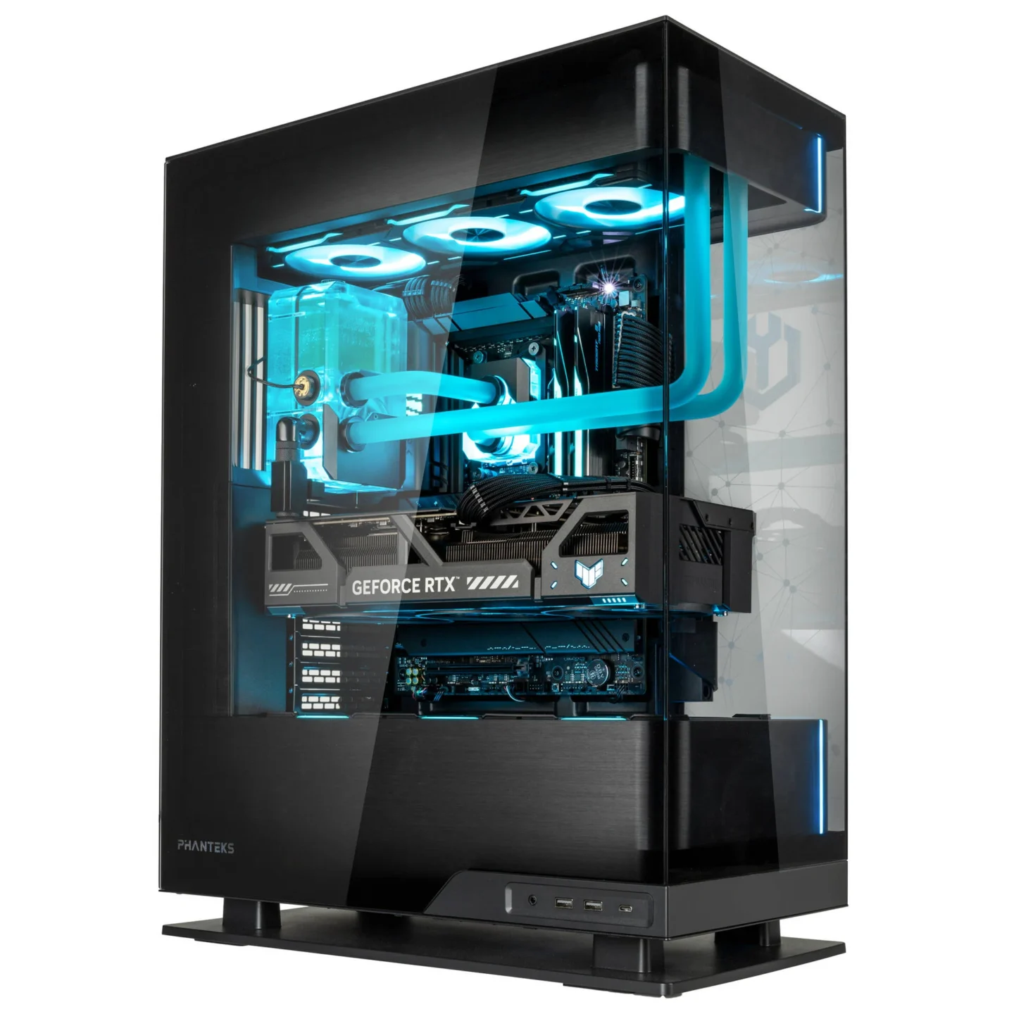 Gaming PC Ionic Flow Elite, AMD Ryzen 7 9800X3D, NVIDIA GeForce RTX 5080 - Custom Wasserkühlung
