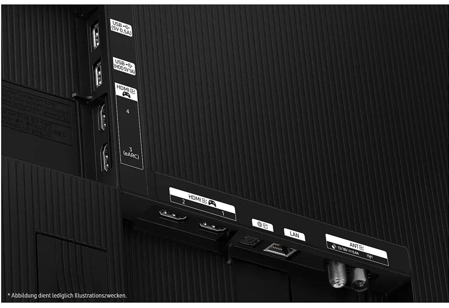 Samsung-GQ77S85FAEXZG-OLED-Fernseher-anschlüsse