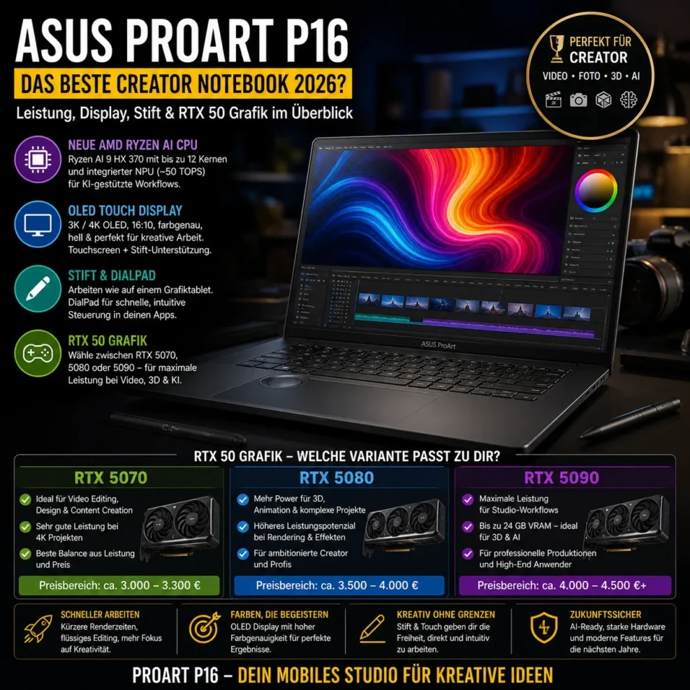 ASUS ProArt P16: Das beste Creator Notebook 2026?