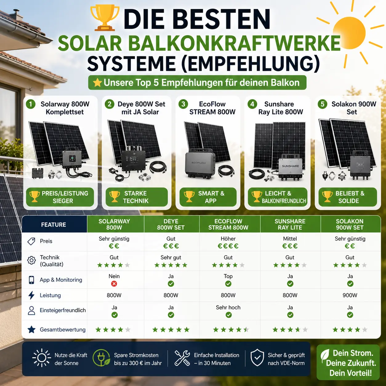 Solar Balkonkraftwerke Systeme